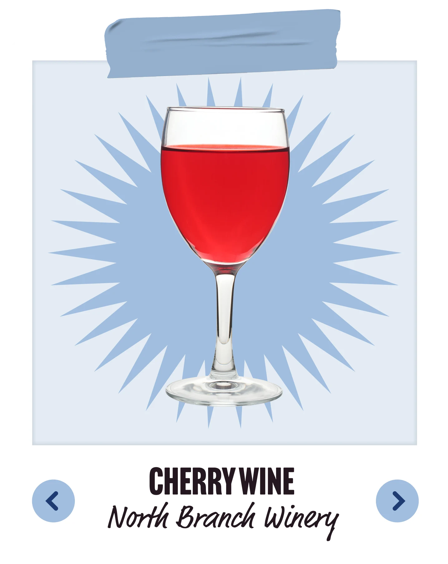 A glass of red wine. Cherry Wine. North Branch Winery.