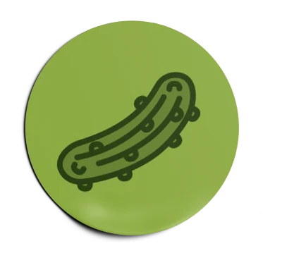 Fun fact — a pickle icon.