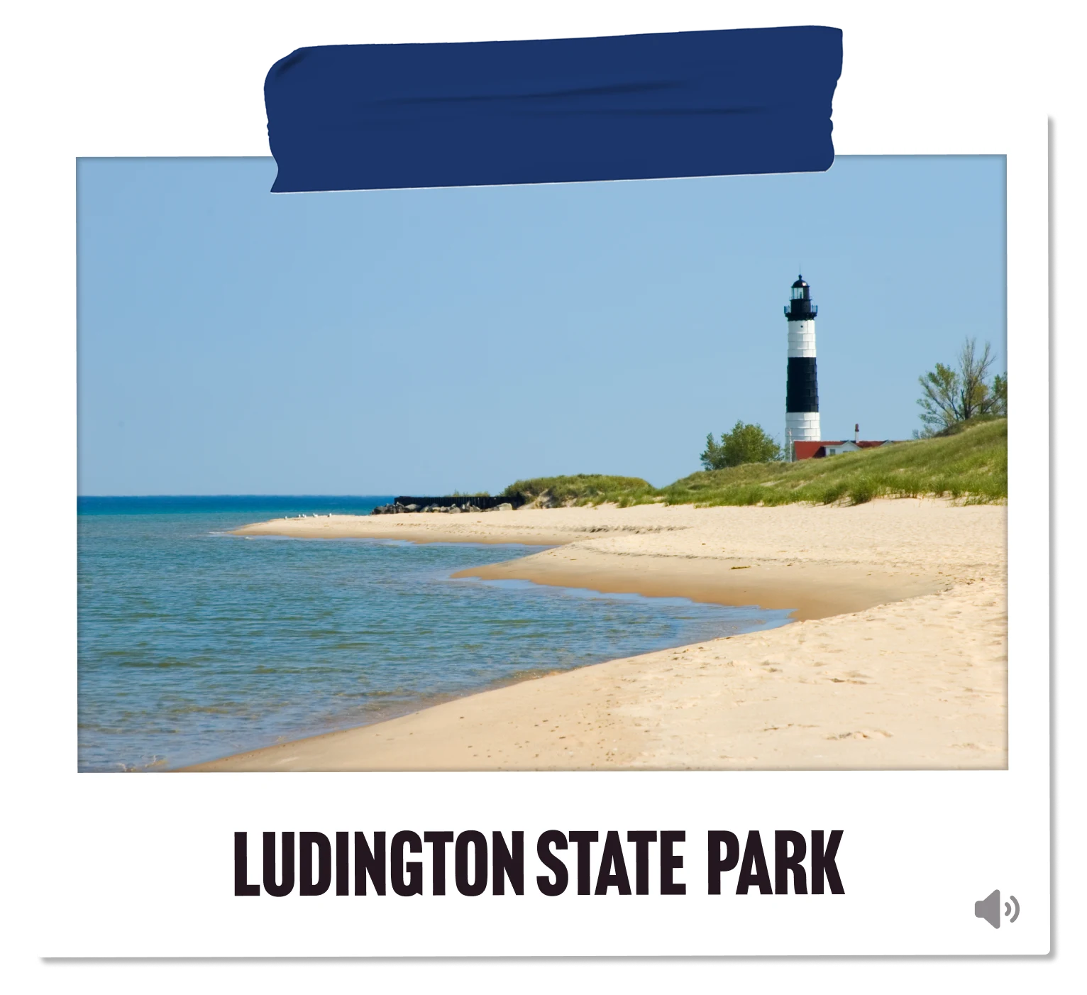 A photo of the beach at Ludington State Park.