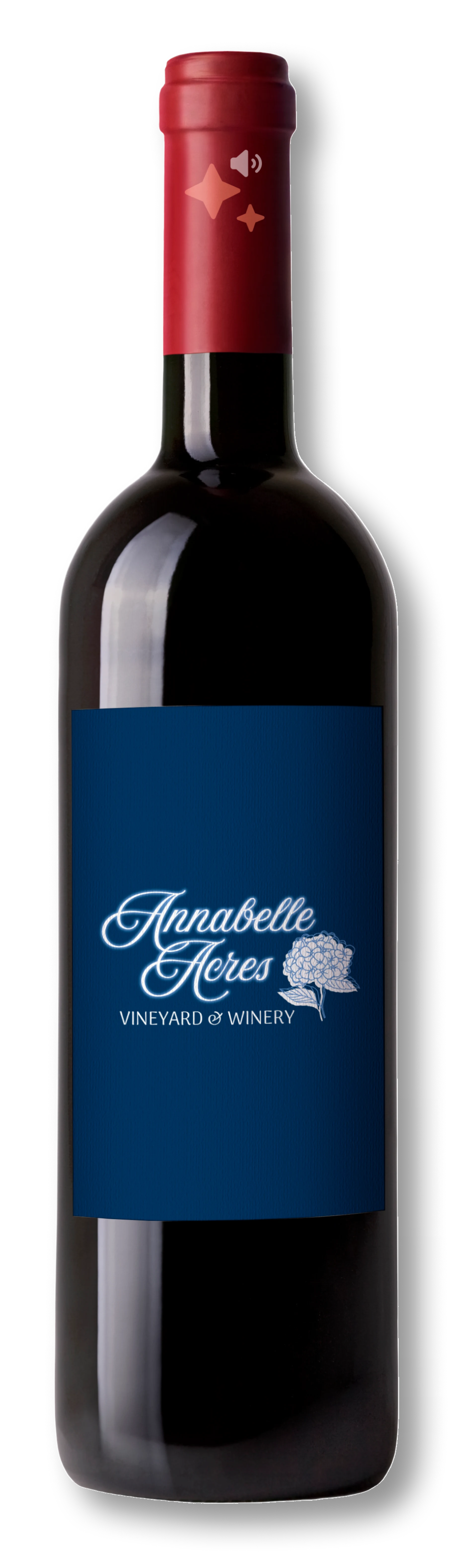 A wine bottle — the label reads Annabelle Acres Vineyard & Winery.