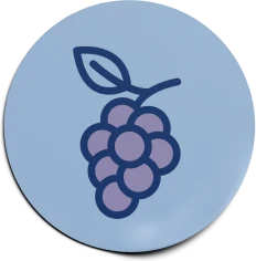 Fun fact — a grape icon.