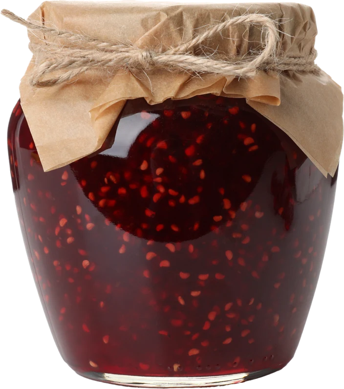 A jar of fresh jam.