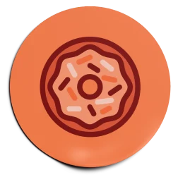 Fun fact — a sprinkled doughnut icon.